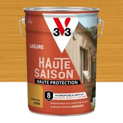 Lasure V33 Haute saison 8 ans chêne clair satiné 5 l