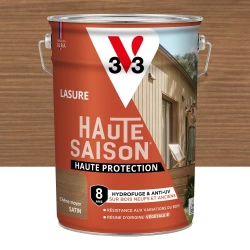Lasure V33 Haute saison 8 ans chêne moyen satiné 5 l