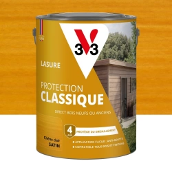 Lasure V33 Protection classique 4 ans chêne clair satiné 5 l