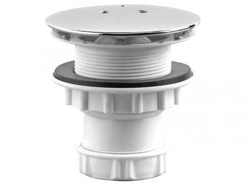 Bonde pour receveur de douche capot en metal chromé, VALENTIN, diam. 60 mm