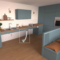 Bonde à bouchon chainette trop plein diam.60