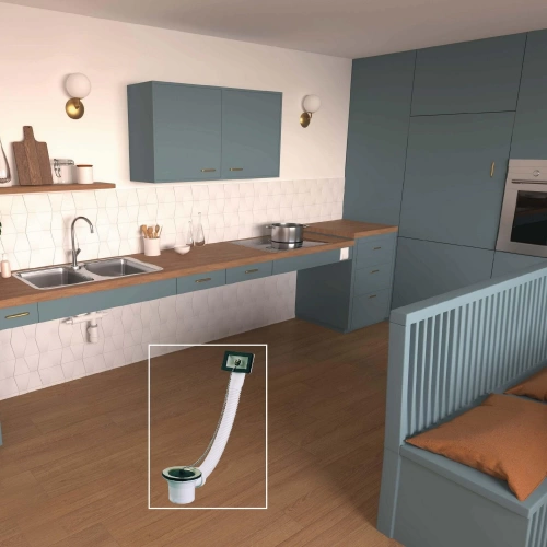 Bonde à bouchon chainette trop-plein diam.50