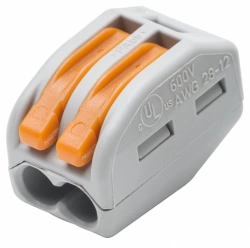 Lot de 10 bornes WAGO levier 2 fils 4mm²