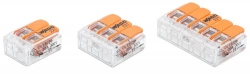 Lot de 20 bornes WAGO levier 2-3-5fils 4mm²