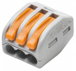 Lot de 10 bornes WAGO levier 3 fils 4mm²