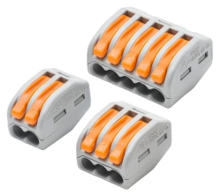 Lot de 20 bornes WAGO levier 2-3-5 fils 4mm²