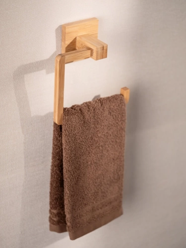 Anneau porte serviette fixation au choix Inbara bambou WENKO