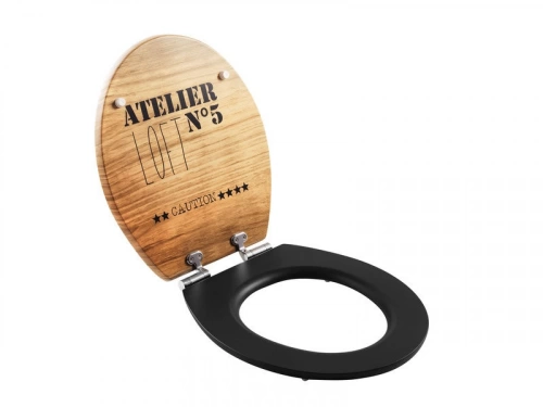 Abattant les fantaisies / décorés déclipsable avec frein de chute mdf loft atelier