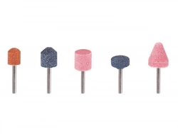Lot De 5 Meules Sur Tige Pour Multimatière Wolfcraft, Diam.Entre 10 Et 20 Mm