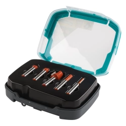 Coffret de 5 Fraises à Rainurer en Carbure de Tungstène, Queue de Diamètre 8 mm - wolfcraft 8753000