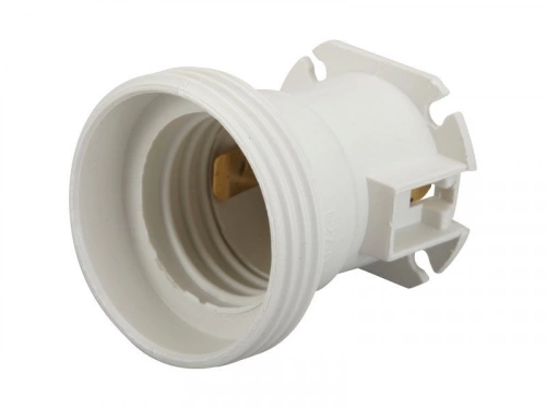 Lot de 5 douilles électriques E27 à vis thermoplastique, ZENITECH, blanc