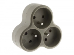 Triplite Filaire, 3 Prises Taupe Inotech