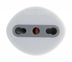 Adaptateur de voyage France vers Italie - Prise Mâle France vers prise Femelle Italie avec terre - Blanc - Zenitech