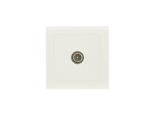 Prise tv saillie, complet Besto, blanc