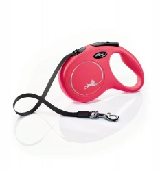 Laisse chien flexi classic sangle M, 5 m rouge